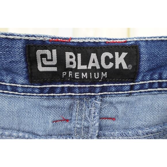 CJ Black Premium Men's Bootcut Distressed Embroidered Pocket Trim Jeans SZ 32X32 - Picture 15 of 16